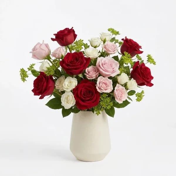 Lustrous Promise Rose Bouquet