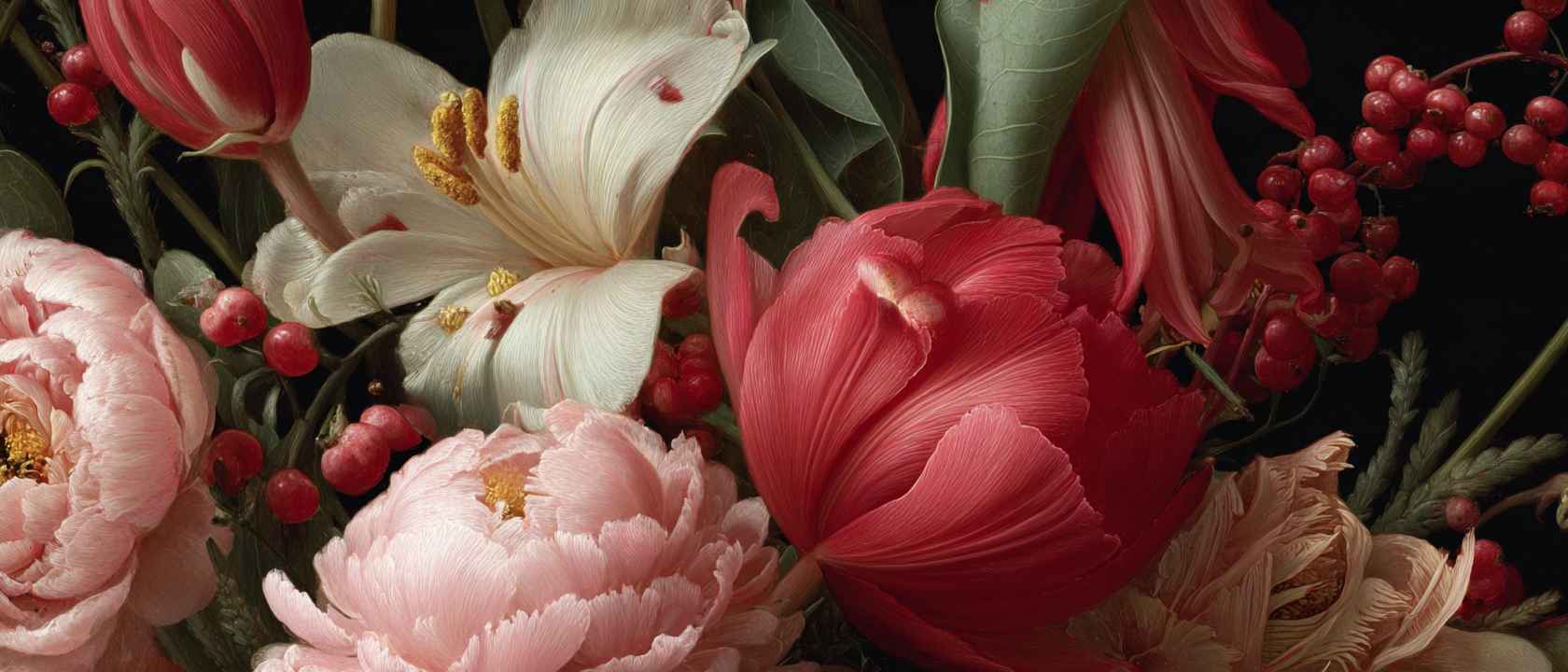 Our florist arranging a fresh bouquet